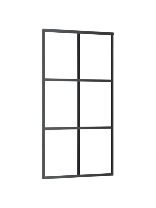liukuovi laitteistosarjalla musta 102x205 cm ESG lasi