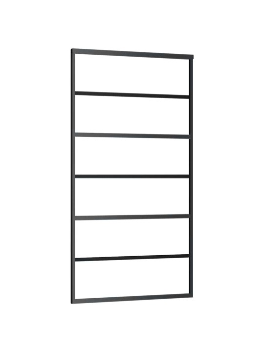 liukuovi laitteistosarjalla musta 102x205 cm ESG lasi