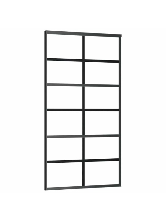 liukuovi laitteistosarjalla musta 102x205 cm ESG lasi