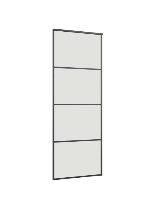 Liukuovi asennustarvikkeilla musta 76x205 cm ESG lasi