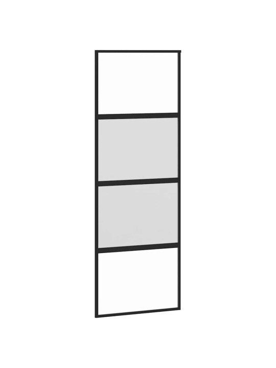 liukuovi laitteistosarjalla musta 76x205 cm karkaistu lasi
