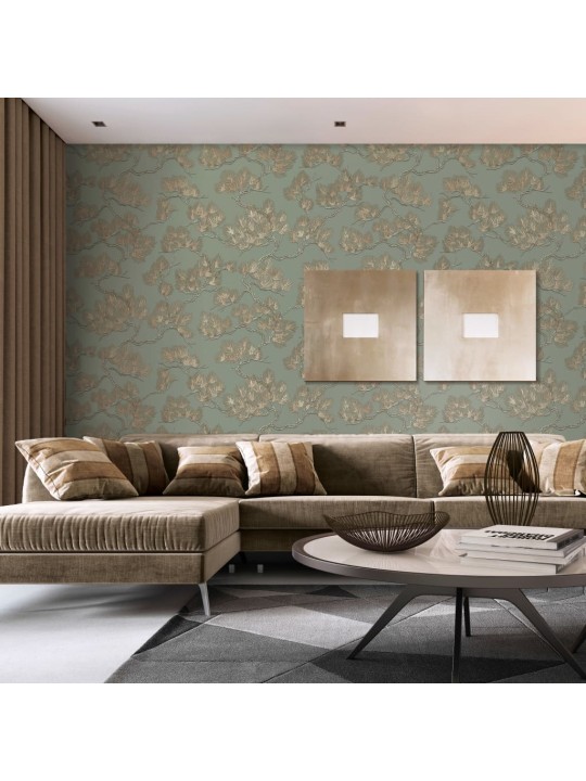 DUTCH WALLCOVERINGS Tapetti mänty vihreä