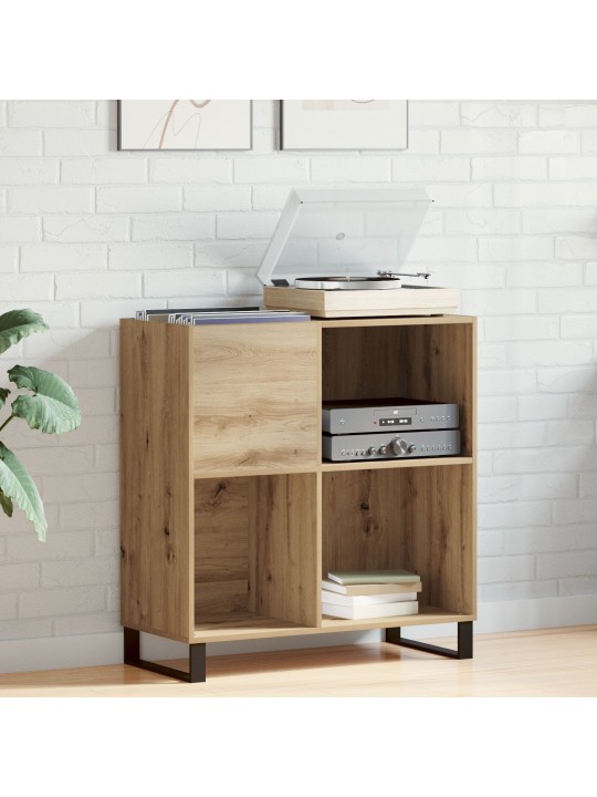 Levykaappi vanha puu 84.5x38x90 cm koneistettu puuta
