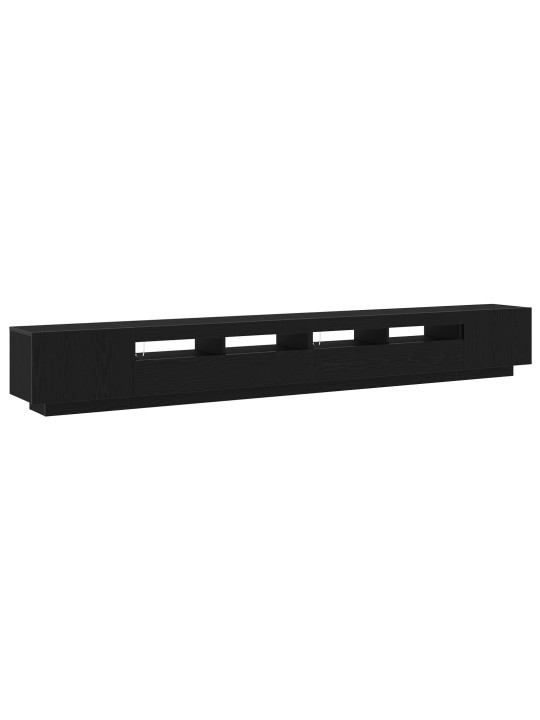 Tv-taso led-valoilla musta tammi 300x35x40 cm tekopuu