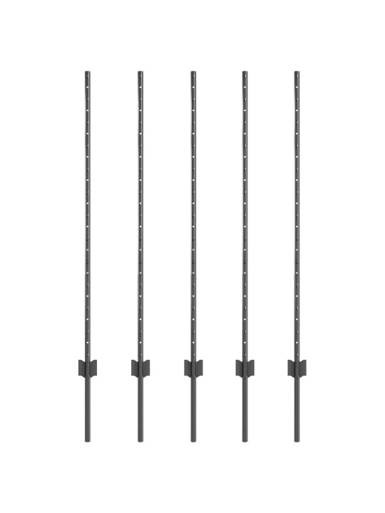 Aitatolpat 10 kpl u-kanava harmaa 120 cm teräs