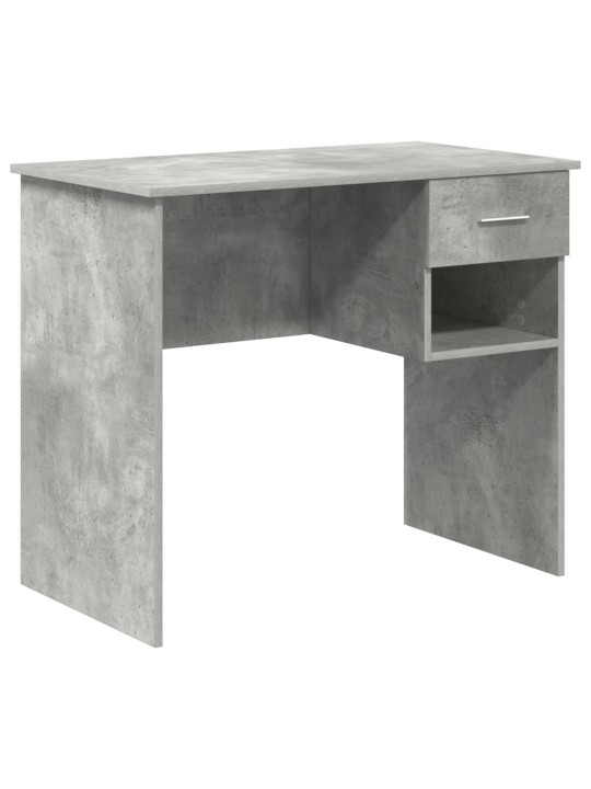 Pöytä säilytyksellä betoni harmaa 90x49.5x75 cm rakennettu puusta