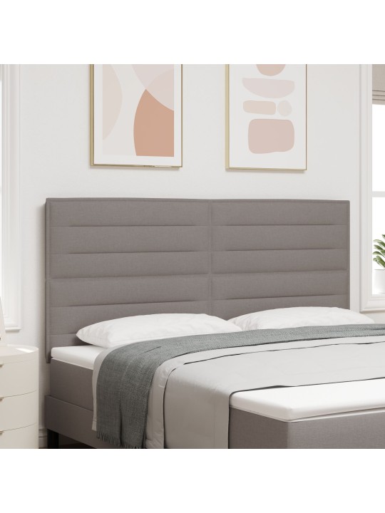 Sängynpääty linjat muotoilu taupe 180 cm kangas