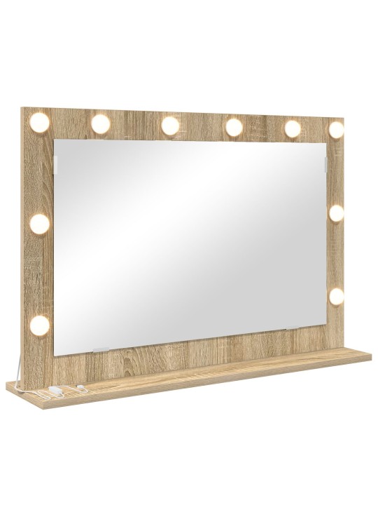 Peili sonoma tammi tekninen puu, lasi 80 x 55 x 18 cm peili