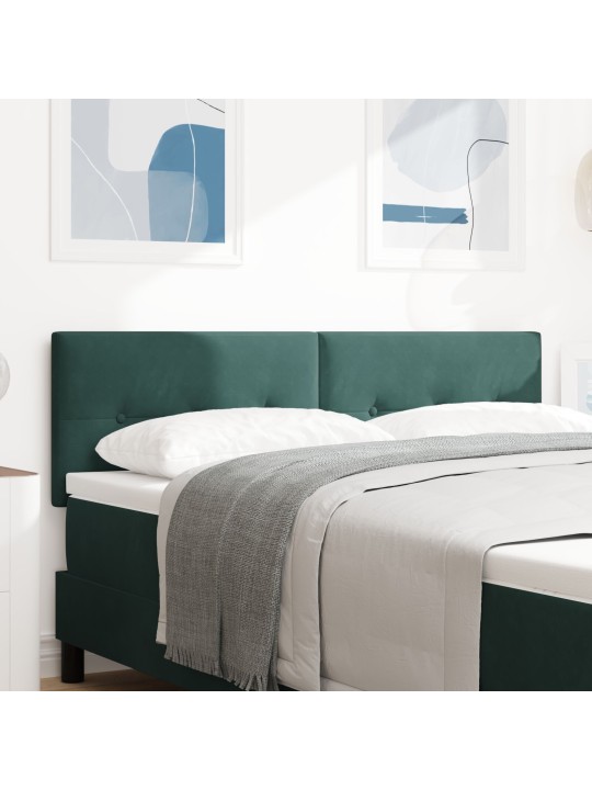 Pääty nappikiinnityksellä tummanvihreä 140 cm sametti