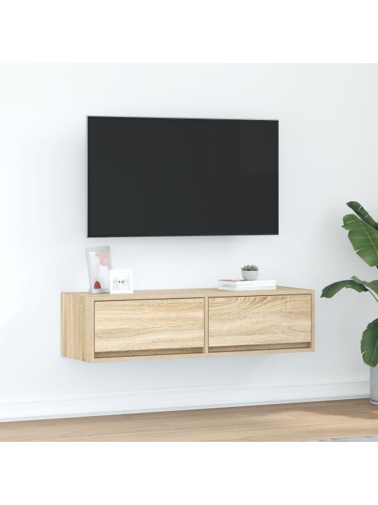 Tv-kaappi sonoma tammi 100x31x25,5 cm tekninen puu