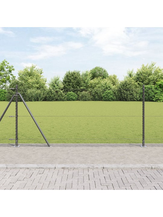 Kuusikulmainen aita harmaa 1x50 m teräs