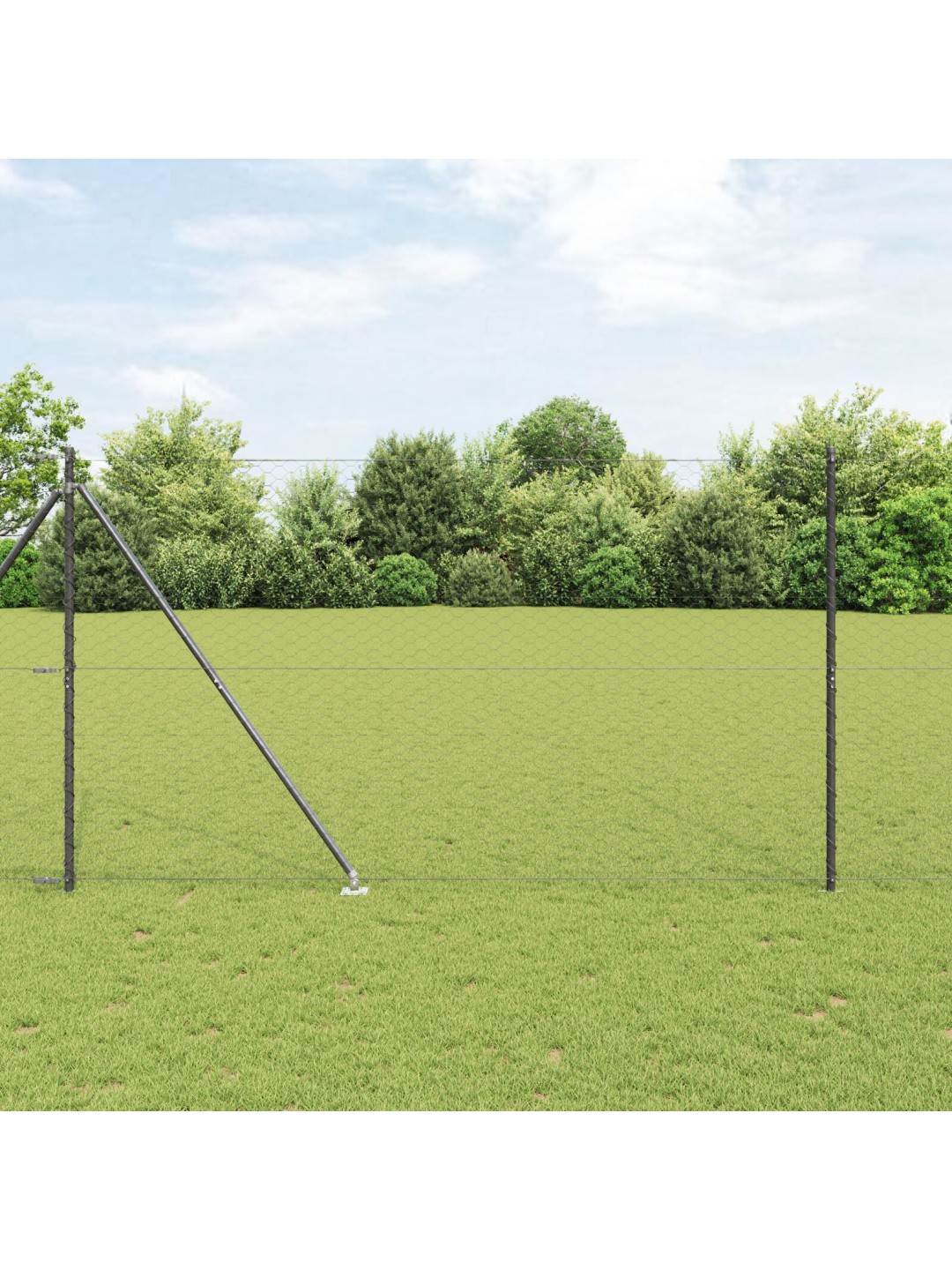 Kuusikulmainen aita harmaa 1.6x100 m teräs