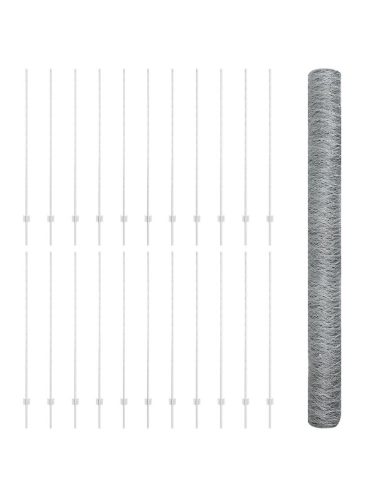 Aitatolpat 22 kpl u-channel 150 cm galvanoitu teräs
