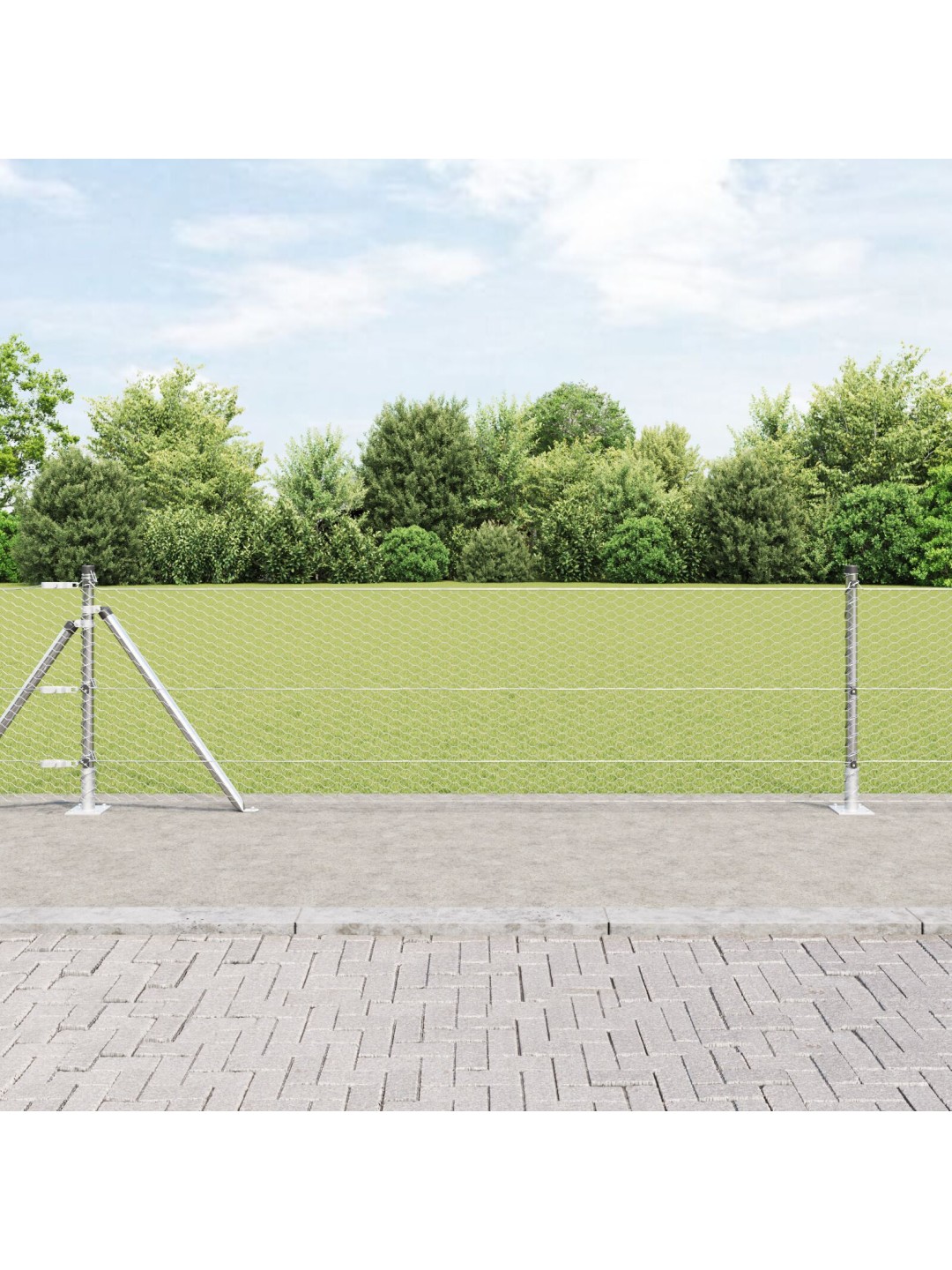 Kuusikulmainen aita 0.6 x 25 m galvanoitu teräs