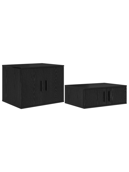 Säilytyskaappi musta 118x41x40 cm teknistä puuta