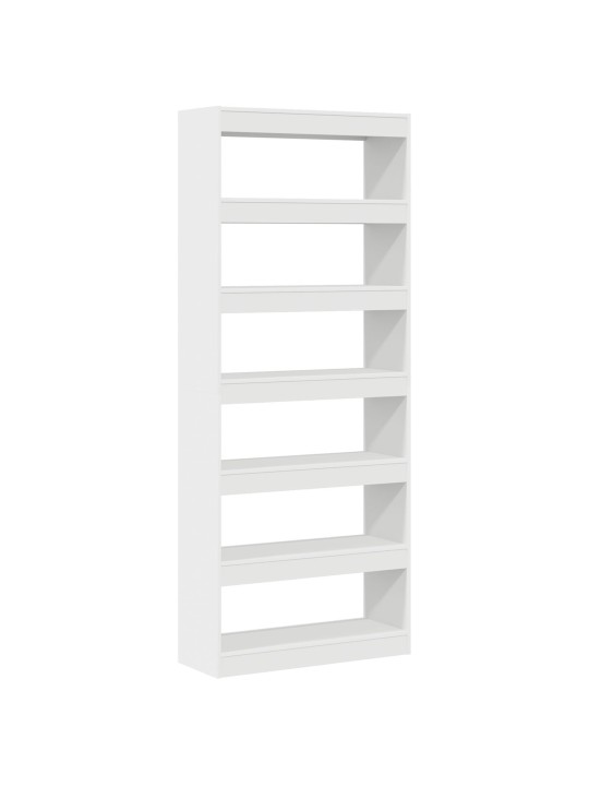 Valkoinen kirjahylly valkoinen mdf 80 x 30 x 198 cm säilytys