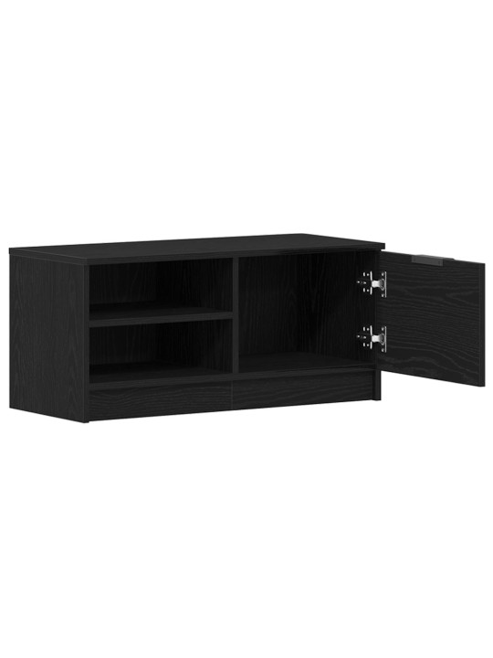 Tv-taso musta tammi 80x35x36,5 cm tekninen puu