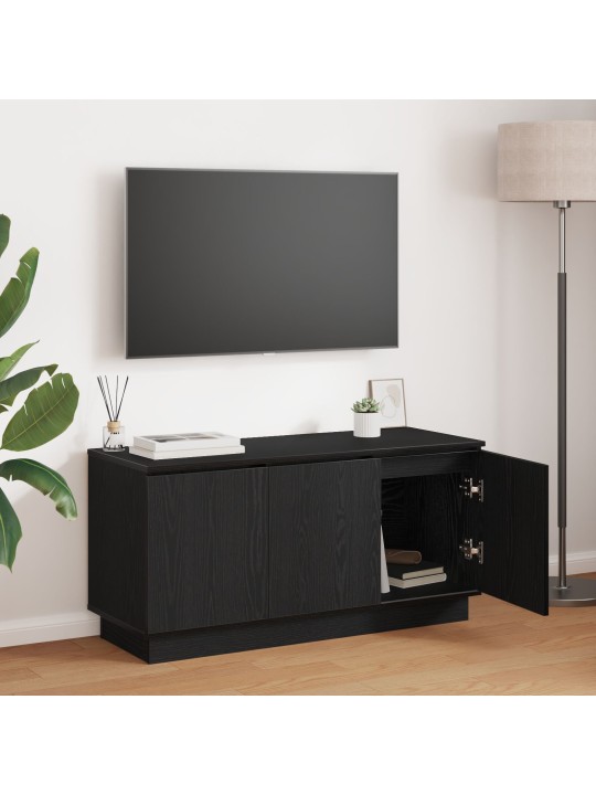 Tv kaappi musta 100x38x49 cm tekninen puu