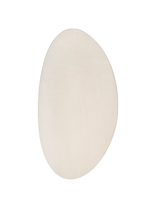 Matto "huarte" lyhyt nukka pehmeä ja konepesunkestävä beige 80x150 cm