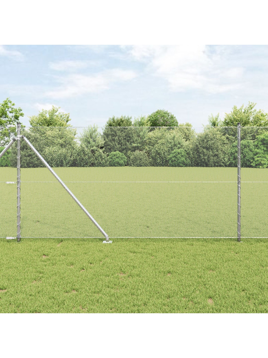 Kuusikulmainen aita 1x10 m galvanoitu teräs