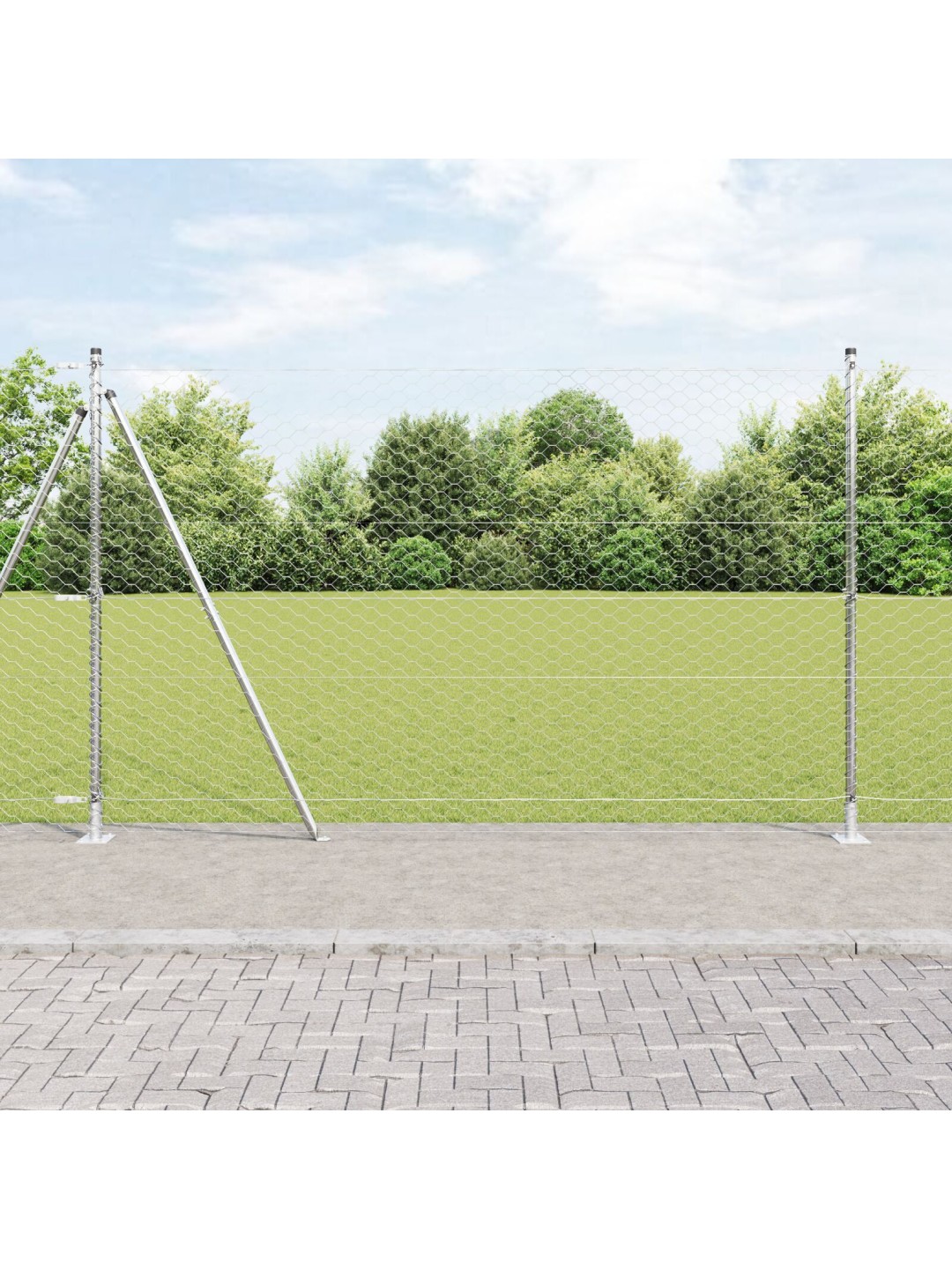 Kuusikulmainen aita 1.5x10 m kuumapäällysteinen teräs