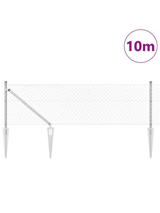 Ketjuaita 7 kärkipostilla 0.4x10 m galvanoitu teräs