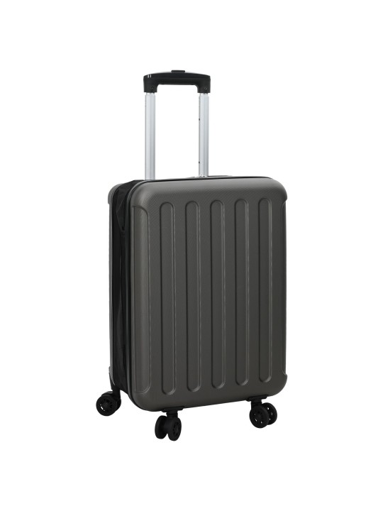 Kokoontaitettava kovakourinen matkalaukku 20'' tummanharmaa 34x23x55.5 cm abs