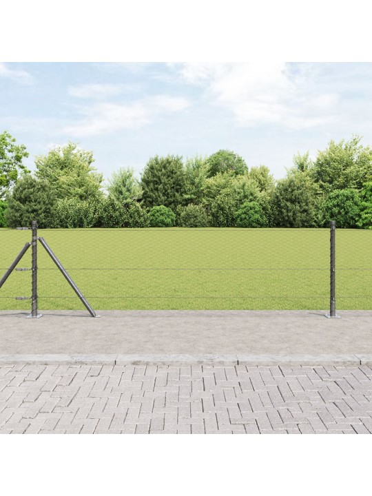 Kuusikulmainen aita harmaa 0.6x25 m teräs