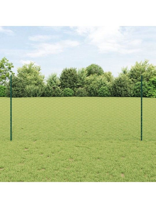 Aita-pylväät 11 kpl u-kanava vihreä 120 cm teräs