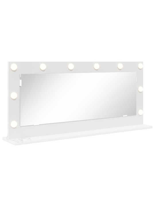 Meikkipeili led-valoilla valkoinen 100x45x18 cm
