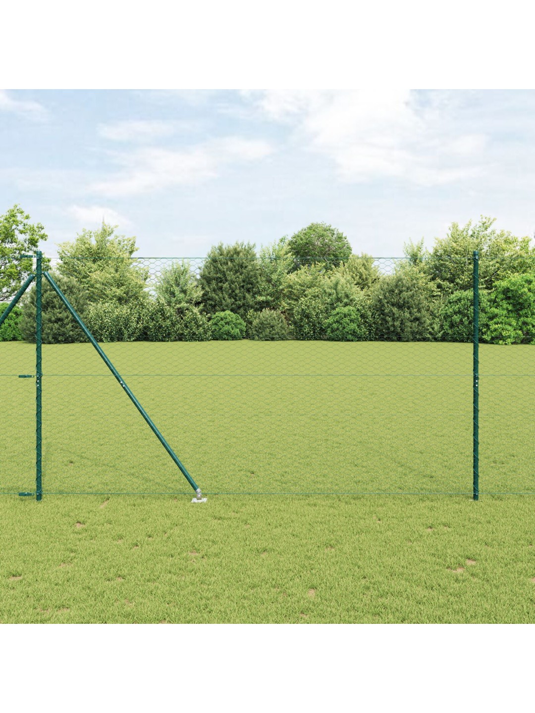 Kuusikulma-aita vihreä 1.5x100 m teräs