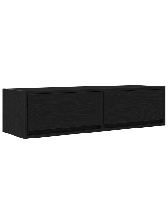 Tv kaappi musta tammi 100x31x25,5 cm tekninen puu