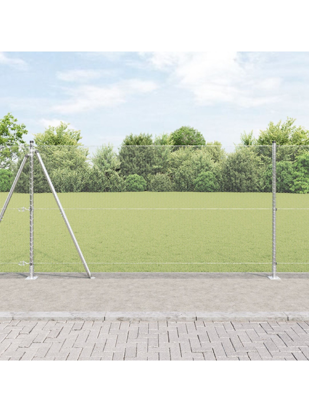Kuusikulmainen aita 1,2x50 m kuumasinkitty teräs
