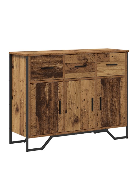 Sivupöytä vanha puu tammi 97x32.5x74.5 cm konepellitetty puu