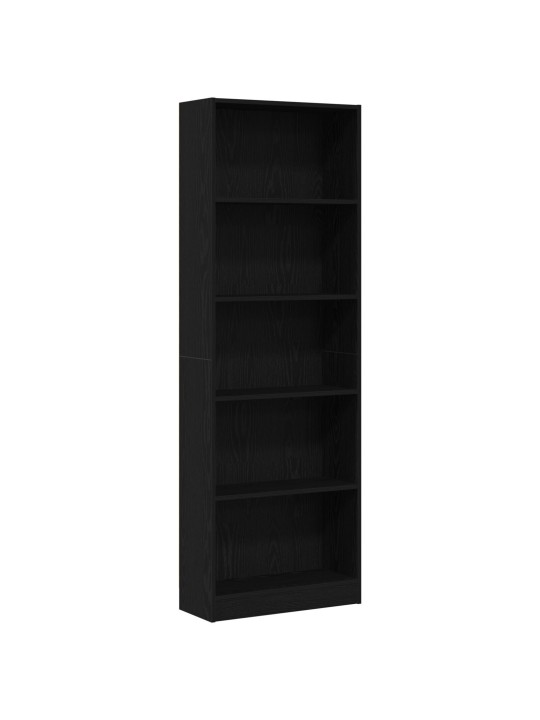 Musta tamme kirjahylly - 60x24x176 cm