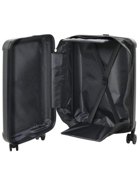 Kokoontaitettava kovakourinen matkalaukku 20'' tummanharmaa 34x23x55.5 cm abs