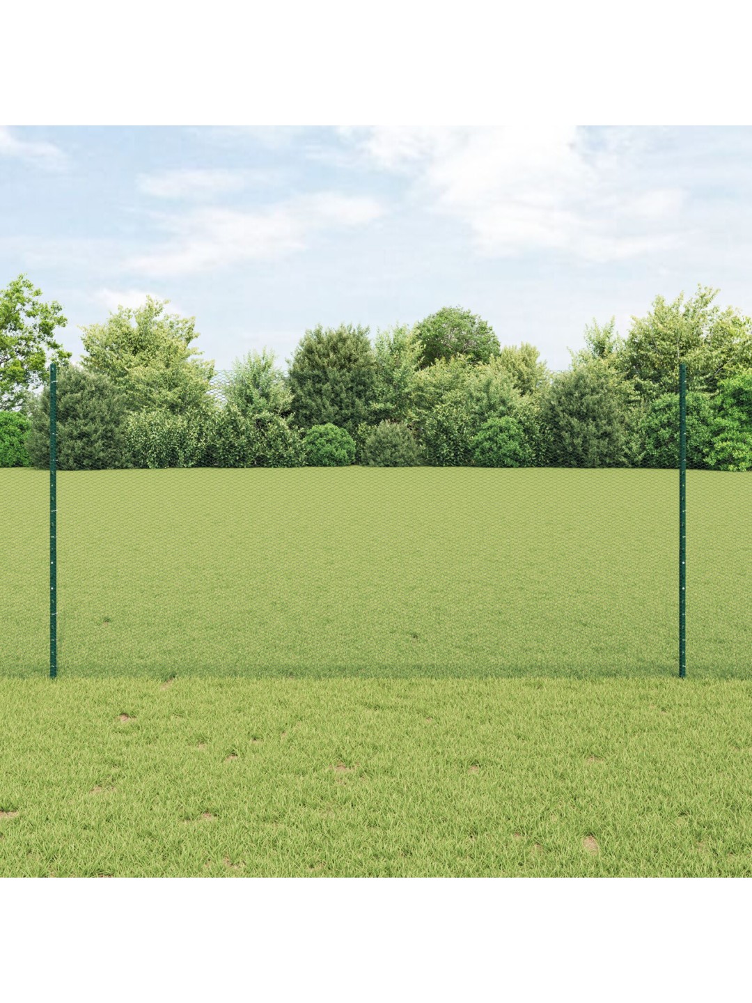 Aitapylväät 11 kpl u-kanava vihreä 120 cm teräs