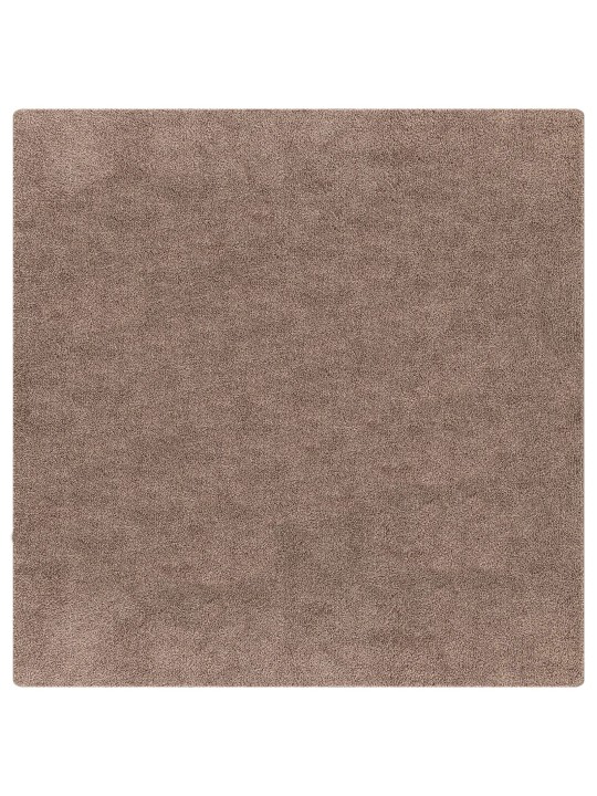 Rönsyilevä matto lateksipohjalla ruskea 200x200 cm