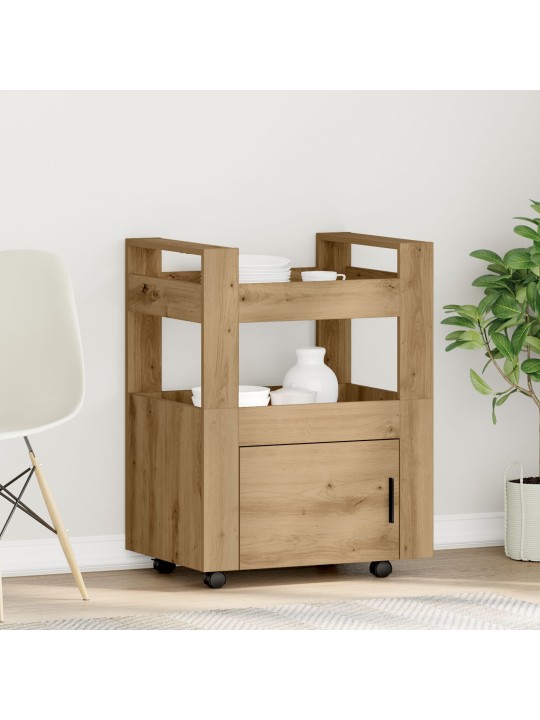 Keittiökärry artisan tammi 60x45x80 cm tekninen puu