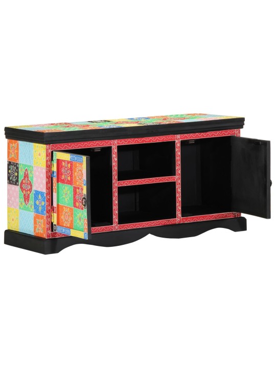 Tv-taso monivärinen 100x35x50 cm kiinteä mango