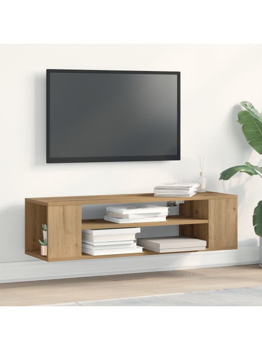Seinälle kiinnitettävä tv-kaappi artisan tammi 100x30x26,5 cm tekninen puu