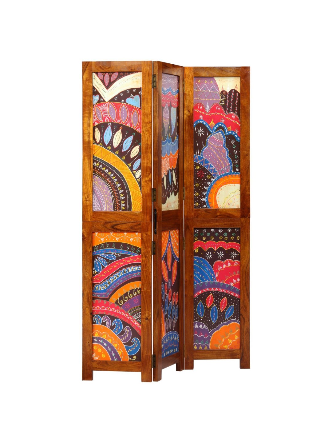 Huonejako 3 paneelia hunajakeltainen 35x1.5x160 cm kiinteä puu akasia