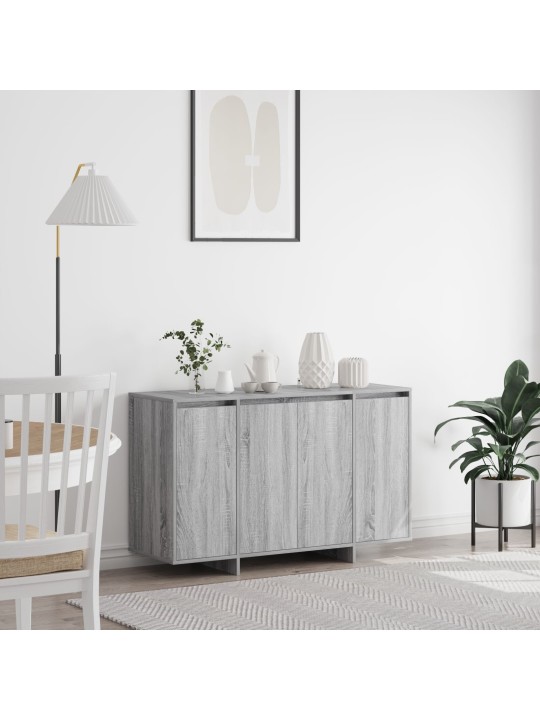 Harmaa sonoma sivupöytä tekninen puu 120 x 41 x 75 cm