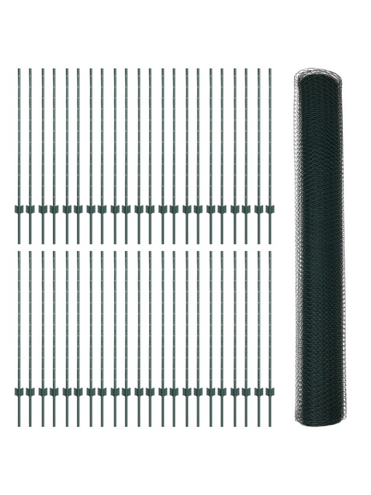 Aitaruuvit 11 kpl u-kanava vihreä 120 cm teräs