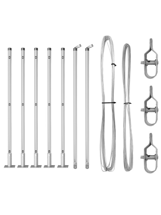 Aita-paalut peruslaatoilla 7 kpl ø32mm 70cm galvanoitua terästä