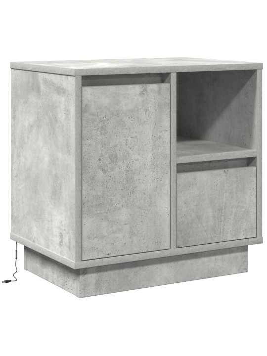 Yöpöytä led betoni harmaa 50x34.5x50 cm