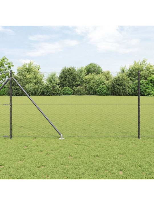 Aitasetti 2 kpl harmaa metalli 25 x 1.2 m kestävä