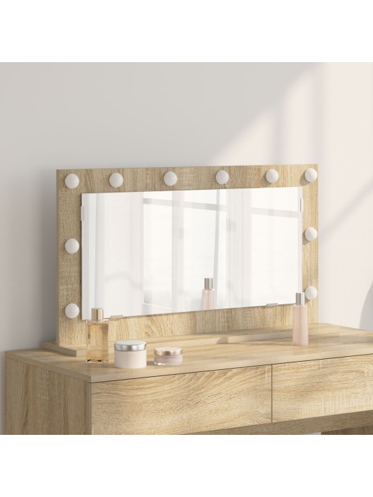 Meikkipeili sonoma tammi tekninen puu, lasi 80 x 45 x 18 cm peili