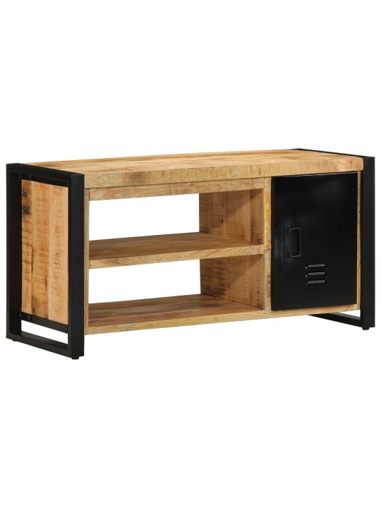 Kengänpenkki 100x40x50 cm Täysi Karkea Mangopuu
