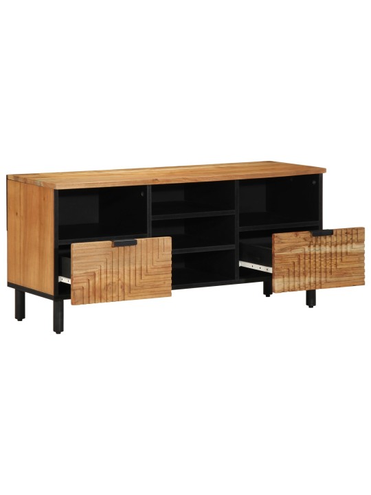 Tv kaappi 100x33,5x46 cm täysi akaasiapuu